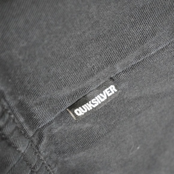 Quiksilver Hooded Jacket Mens Large Black Gray‎ Button Up Shirt Jacket - Picture 8 of 9